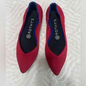 Rothy's Red Pointed-Toe Flats